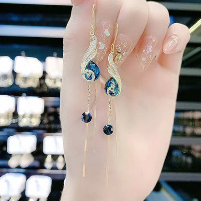 🌙💙 Combo Yapa — Aretes Luna + Zafiro